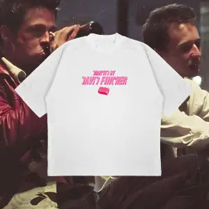 Directed By David Fincher Baskılı Oversize Unisex Pamuklu Nefes Alan Kalın Kumaşlı