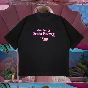 Directed By Greta Gerwig Baskılı Oversize Unisex Pamuklu Nefes Alan Kalın Kumaşlı