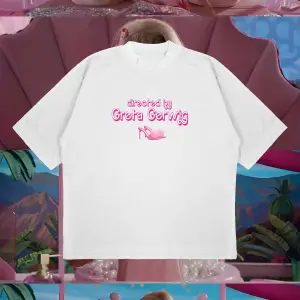 Directed By Greta Gerwig Baskılı Oversize Unisex Pamuklu Nefes Alan Kalın Kumaşlı