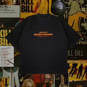 Directed By Tarantino Baskılı Oversize Unisex Pamuklu Nefes Alan Kalın Kumaşlı