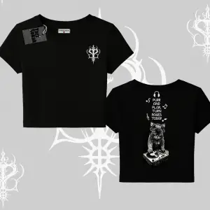 DJ Kedi Baskılı Müzik Temalı Babby Tee Tshirt