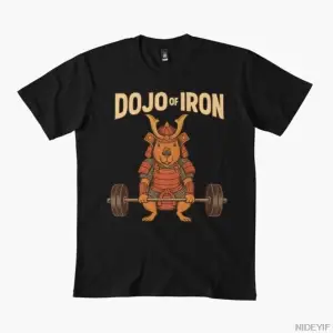 Dojo of iron capybara T-shirt Erkekler Kadınlar için % 100% Pamuklu Tişörtler Kısa Kollu Üstl