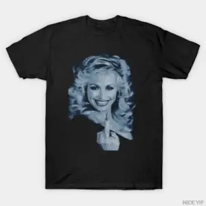 Dolly Parton Flipping The Bird Erkek Kadın Tişörtü %100 Pamuklu Tişörtler 3XS-3XL Üstler 1224