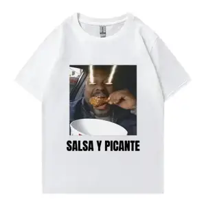 Don Pollo Salsa Y Picante komik grafik t shirt erkek kadın klasik punk Tee boy kısa kollu rah