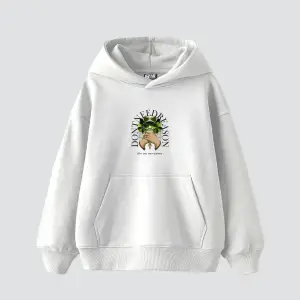 Dont Need Reason Baskılı Oversize Unisex Premium Beyaz