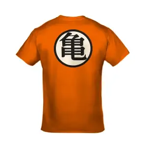 Dragon Ball Goku Logo Ön Arka Baskılı Unisex Turuncu