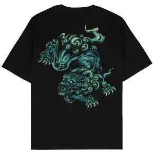 Dragon Year Siyah Oversize Unisex T-shirt