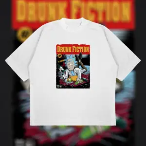 Drunk Fiction Oversize Unisex Pamuklu Nefes Alan Kalın Kumaşlı