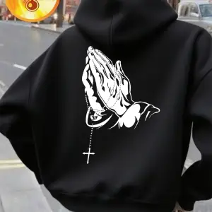 Dua eden eller baskı kapüşonlu üstler kadın sonbahar kış polar sıcak kazaklar temel cepli swe