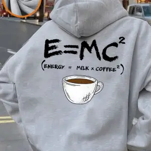 Düşünürken Kahve Gerekir Baskılı Kapüşonlu Kadın Günlük Cepli Kazak Kışlık Polar Sıcak Sweats