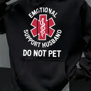 Duygusal Destek Eşinizi Sarmayın Baskılı Erkek Kapüşonlu Üstleri Hip Hop Modası Kapüşonlu Son