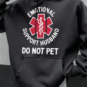 Duygusal Destek Eşinizi Sarmayın Baskılı Erkek Kapüşonlu Üstleri Hip Hop Modası Kapüşonlu Son