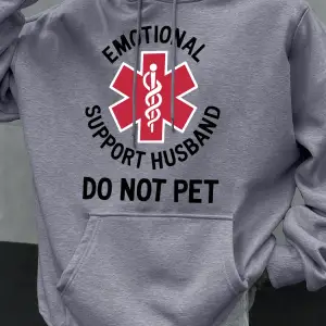 Duygusal Destek Eşinizi Sarmayın Baskılı Erkek Kapüşonlu Üstleri Hip Hop Modası Kapüşonlu Son