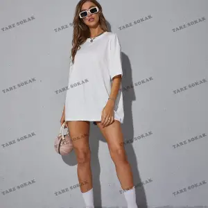 DÜZ  2 BASKISIZ Baskılı Oversize Kalıp Unisex T-shirt