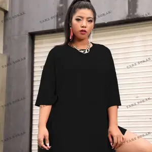 DÜZ  3 BASKISIZ Baskılı Oversize Kalıp Unisex T-shirt