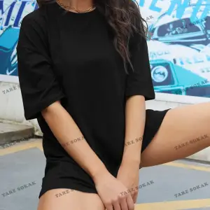 DÜZ  5 BASKISIZ Baskılı Oversize Kalıp Unisex T-shirt