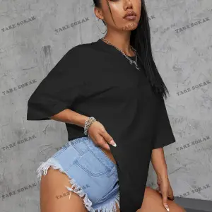 DÜZ  BASKISIZ Baskılı Oversize Kalıp Unisex T-shirt