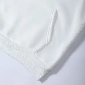 DÜZ Renkli Baskılı Oversize Kapüşonlu Sweatshirt Beyaz