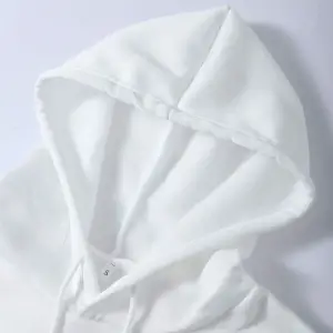 DÜZ Renkli Baskılı Oversize Kapüşonlu Sweatshirt Beyaz