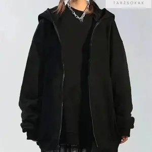 Düz Siyah Unisex Oversize