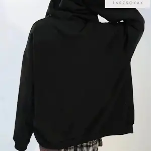 Düz Siyah Unisex Oversize