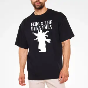 Echo And The Bunnymen Siyah Unisex Oversize Tişört T-shirt