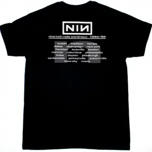 ECHO AND THE BUNNYMEN TOUR 88 NEW BLACK T SHIRT ÖN VE ARAKA BASKILI
