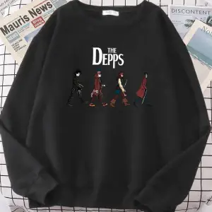 Edward Scissorhands sihirbaz korsan beyefendi kazak kadınlar Harajuku rahat Hoody moda yumuşa