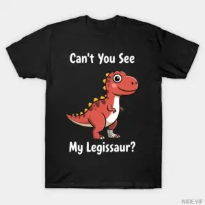 Efsanevi Tarih Öncesi Sevimli Yaralı Dinozor Legissaur Komik T-shirt Erkekler Kadınlar Için %