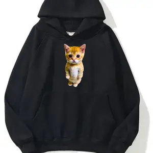 El Gato Tatlı Ve Piskopat Kedi oversize ünisex sweatshirt gri