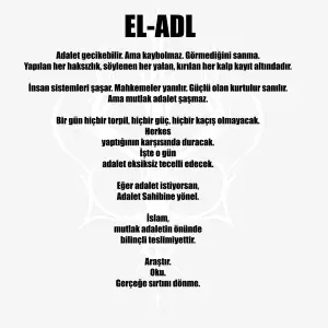 El Hakk Özel Tasarım Tişört satın almadan açıklama ve görsel açıklamayı OKUYUN!