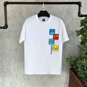 Emoji Baskılı Beyaz Erkek