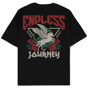Endless Siyah Oversize Unisex T-shirt