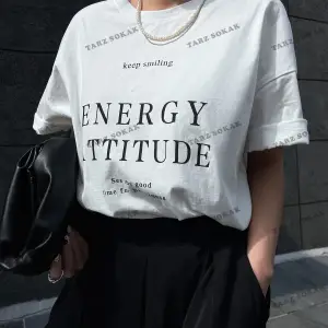 Energy Baskılı Oversize Kalıp Unisex T-shirt