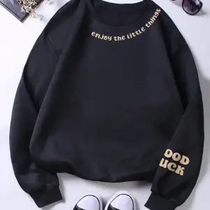 Enioy Küçük Şeyler Mektup Baskı Kazak Kadın Sokak Kazak Sıcak Yumuşak Hoodies Gevşek Bisiklet