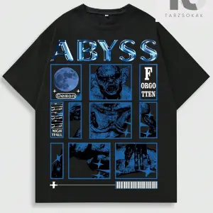 Erkek Baskılı Karakter ve Harf Desenli T-shirt