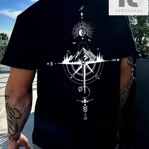 Erkek Bayrak Baskılı Tişört