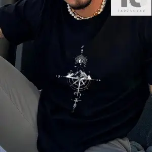 Erkek Bayrak Baskılı Tişört