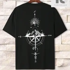 Erkek Bayrak Baskılı Tişört