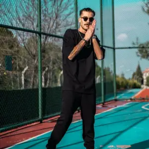 Erkek Beyaz Oversize T-shirt