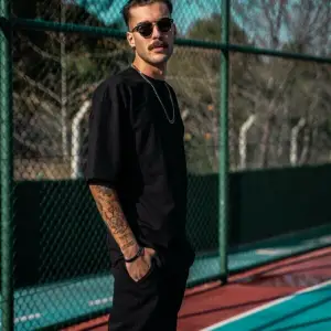 Erkek Beyaz Oversize T-shirt