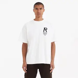 Erkek Beyaz Represent Baskılı Bisiklet Yaka Tshirt