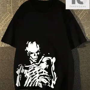 Erkek Çiçek & Slogan Grafikli Tişört