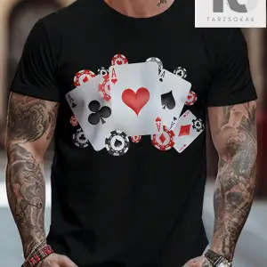 Erkek Dağ Ve Yazı Baskılı T-Shirt