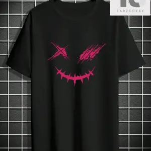 Erkek Güneş ve Ay Baskılı Tişört