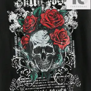 Erkek Günlük Göz Küresi ve Slogan Baskılı Tişört