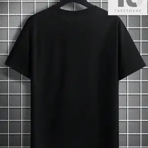 Erkek Harfli ve Kafatası Baskılı Kısa Kollu Tişört