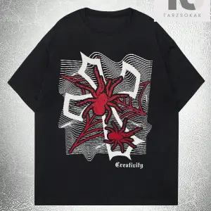 Erkek Kalp Baskılı Tişört