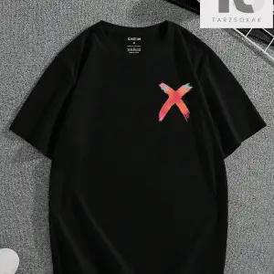 Erkek Kalp ve Ayı Desenli Tişört