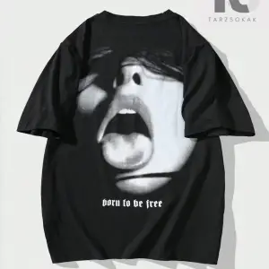 Erkek Kanat Ve Çapraz Desenli Yuvarlak Yaka T-shirt